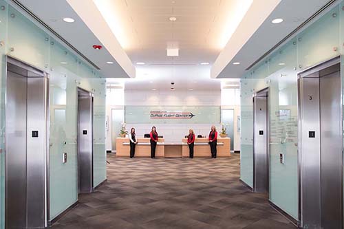 Messina & Associates CPA DuPage Flight Center Lobby Entrance
